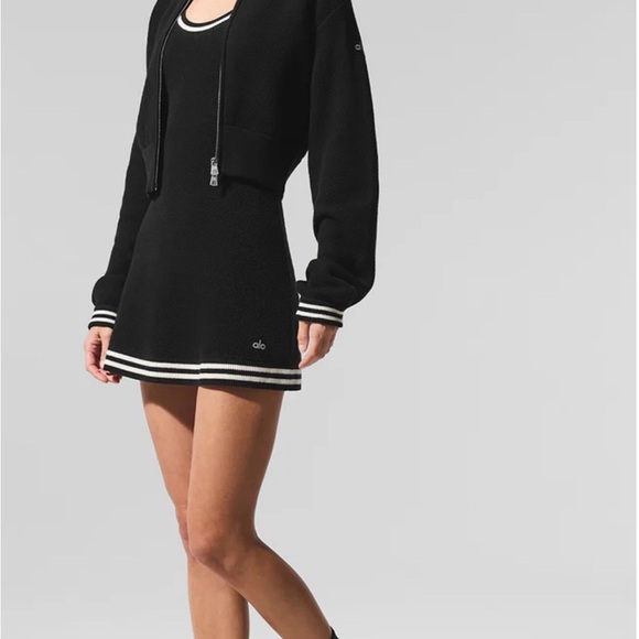 ALO Yoga Black Tennis Sweater - Picture 6 of 8